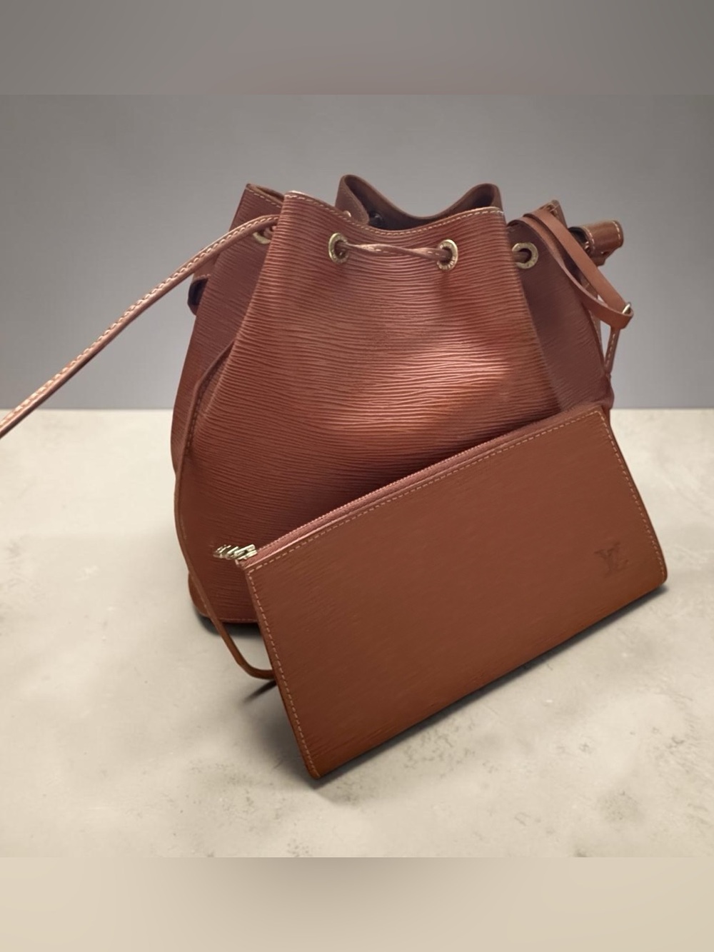 LV Monogram Noé Vintage - Louis Vuitton Cipango Gold Epi Leather Drawstring Bag